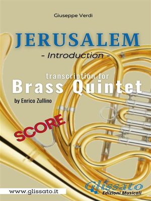 cover image of Jerusalem--Brass Quintet (score)